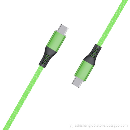 Yj FASHION 60W 3A Type C to Type C PD Fast Charging Charger Lead for Samsung Galaxy S21 Ultra S20/Note 20 5G/Note10